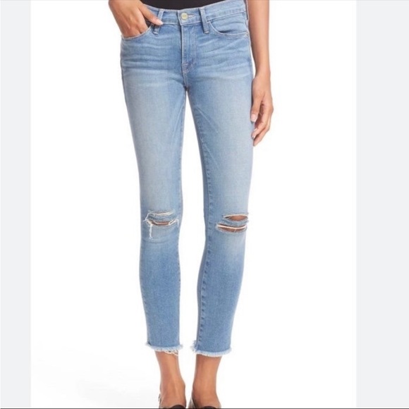 FRAME Le Skinny de Jeanne Crop Jeans Waterwood Size‎ 25 - Picture 1 of 11